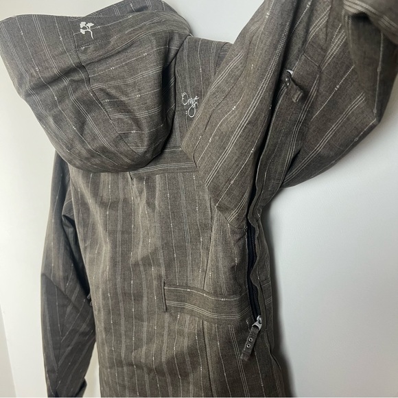 Orage Women’s Ski Jacket Alaskan Pinstripe Brown Snowboarding Winter Coat Medium - Picture 8 of 16